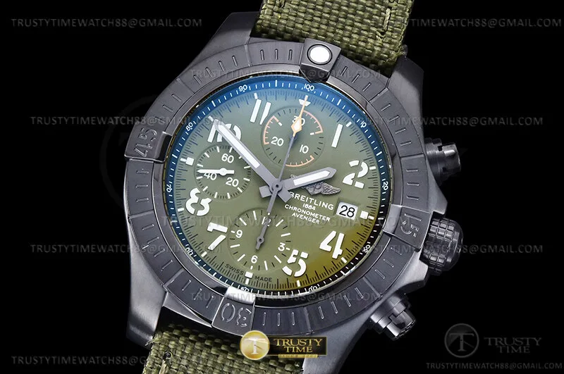 BSW0528A - Avenger Chrono 45mm PVD/NY/LE Kha/Num TF A7750
