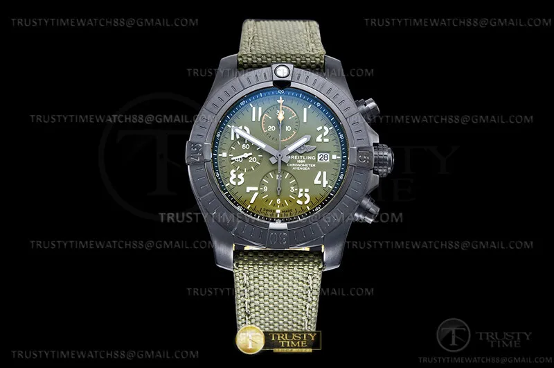 BSW0528A - Avenger Chrono 45mm PVD/NY/LE Kha/Num TF A7750