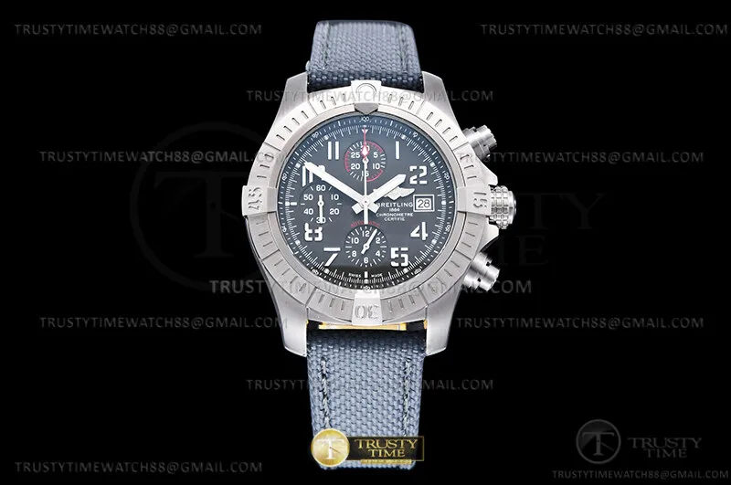 BSW0529C - Avenger Chrono 45mm TI/NY/LE Gry/Stk TF A7750