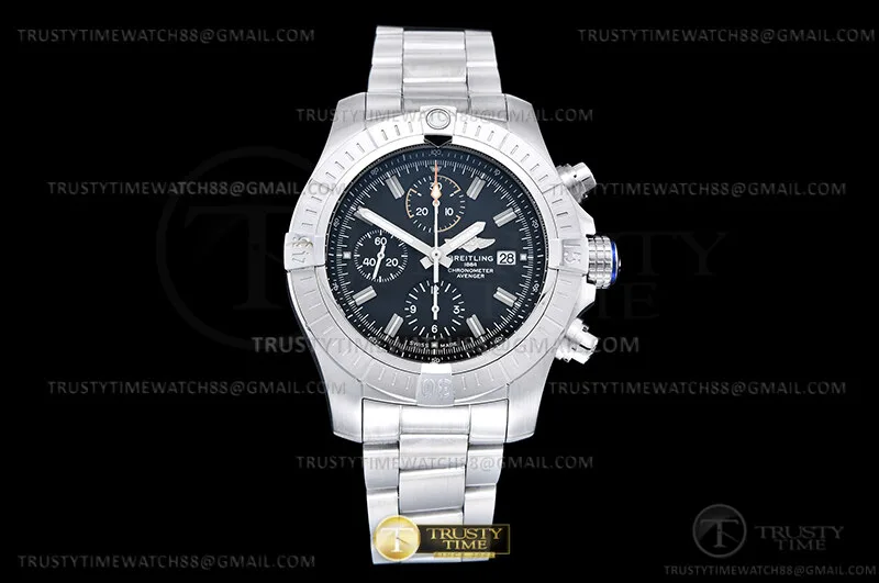 BSW0530A - Avenger Chrono 45mm SS/SS Blk/Stk TF A7750