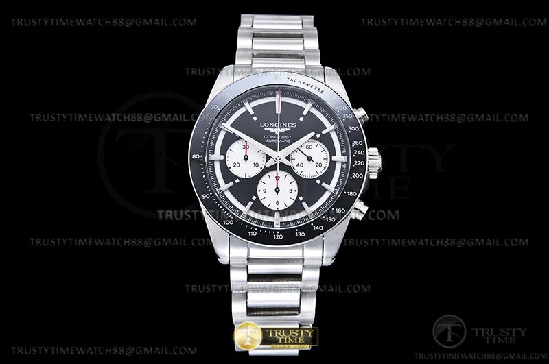 LON050A - HydroConquest Chrono Uomo SS/SS Blk/Wht A7750