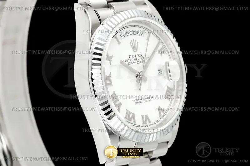 RDD0353A - DayDate 36mm 904L Flt Wt WG/WG Wht/Rm KF A2836