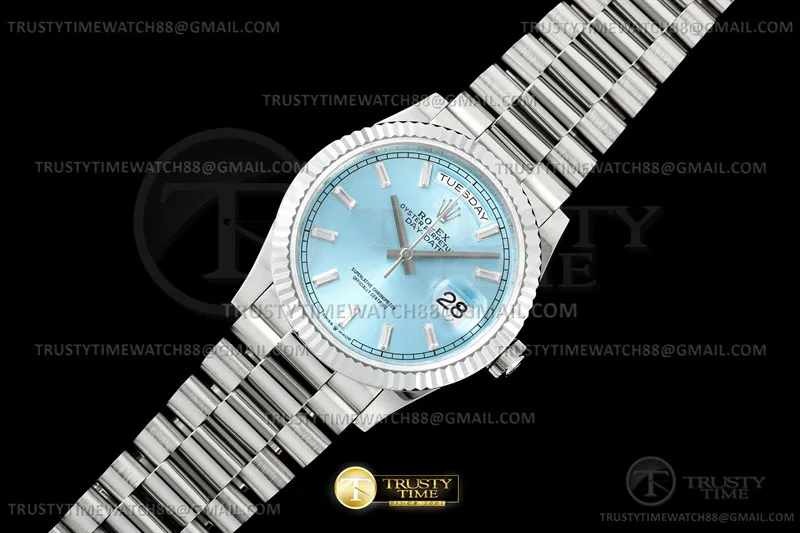 RDD0353C - DayDate 36mm 904L Flt Wt WG/WG I-Blue/Dia KF A2836 – Image 2