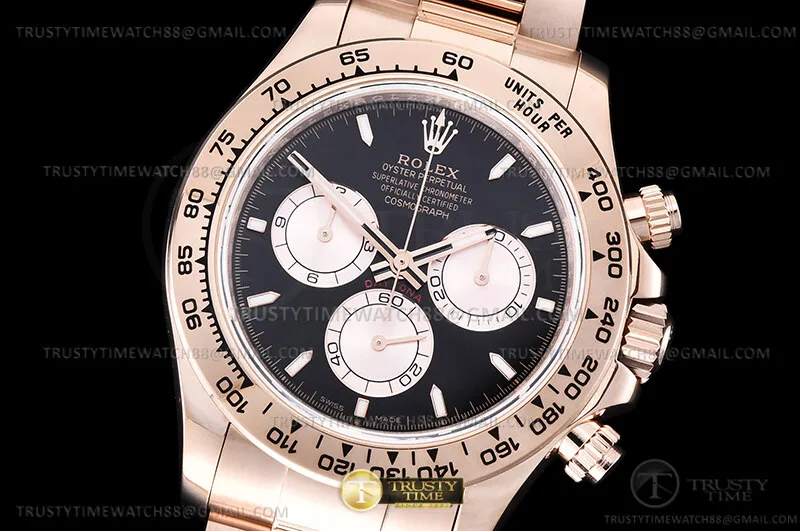 ROLDYT0641B - Daytona 126505 RG/RG Blk/Gold/Stk 904L GMF GM4131