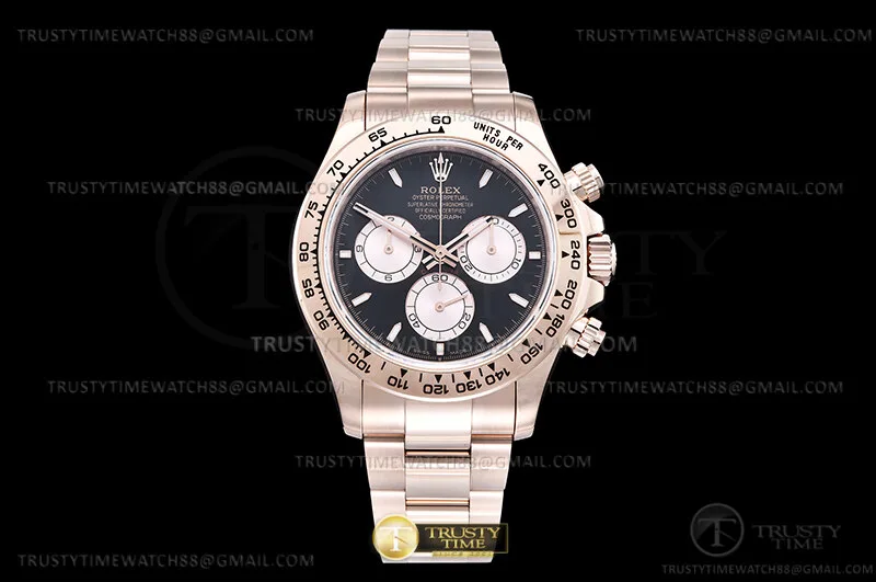 ROLDYT0641B - Daytona 126505 RG/RG Blk/Gold/Stk 904L GMF GM4131