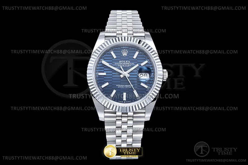 R2DJ0488H - DJ2 41mm Jub Flt 904L SS/SS Blue-P/Stk JQF VR3235