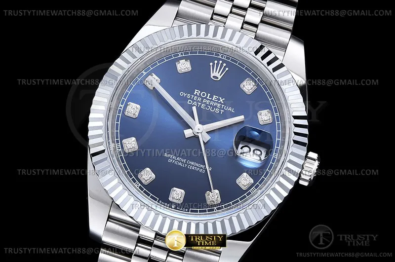 R2DJ0488I - DJ2 41mm Jub Flt 904L SS/SS Blue/Dia JQF VR3235