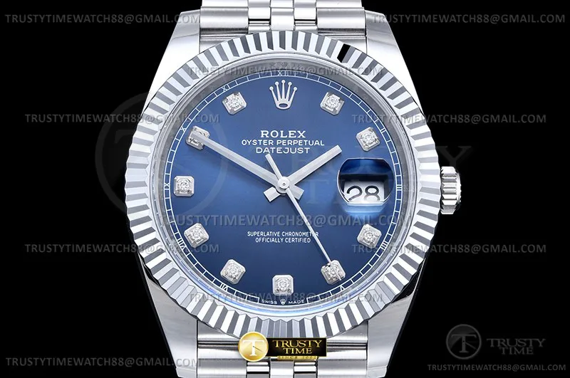 R2DJ0488I - DJ2 41mm Jub Flt 904L SS/SS Blue/Dia JQF VR3235