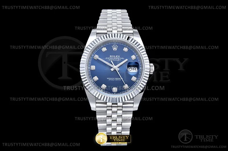 R2DJ0488I - DJ2 41mm Jub Flt 904L SS/SS Blue/Dia JQF VR3235