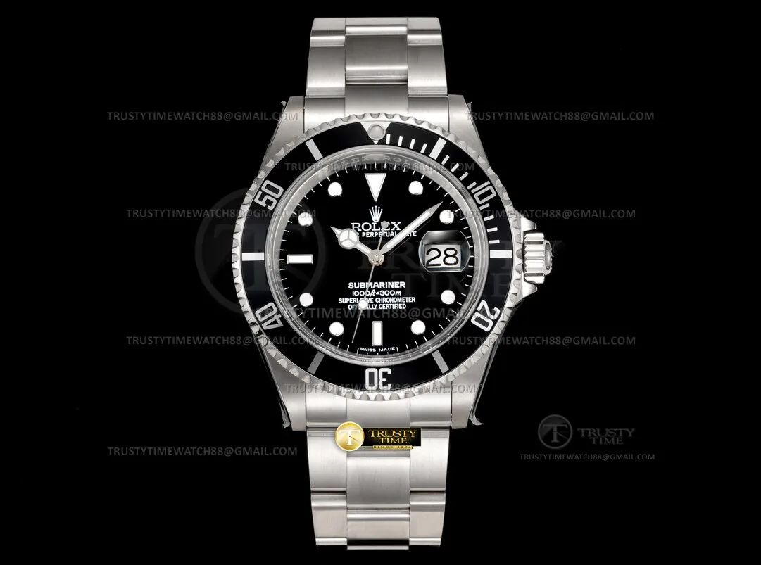 ROLSUB0503A - Submariner 16610LN 904L Re SS/SS Black TMF VR3135