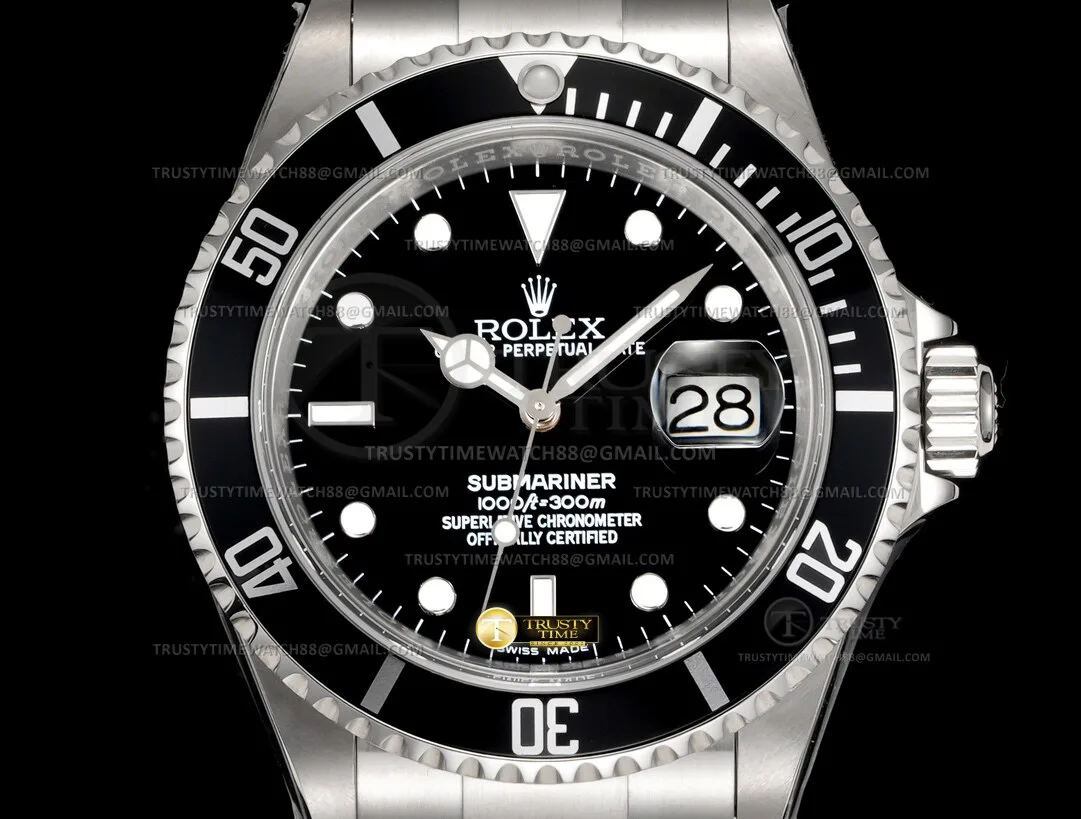ROLSUB0503A - Submariner 16610LN 904L Re SS/SS Black TMF VR3135