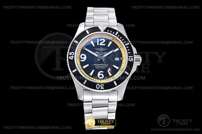 BSW0531E - Superocean 44mm V2 SS/SS Black/Yellow TF Asia 2824