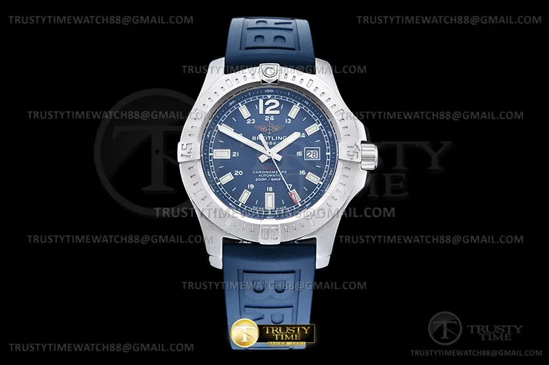 BSW0537A - Colt Automatic 44mm V2 SS/RU Blue TF Asia 2824