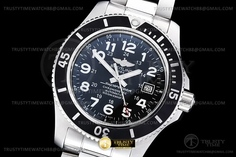 BSW0539B - Superocean 44mm V2 SS/SS Black/Stk TF Asia 2824