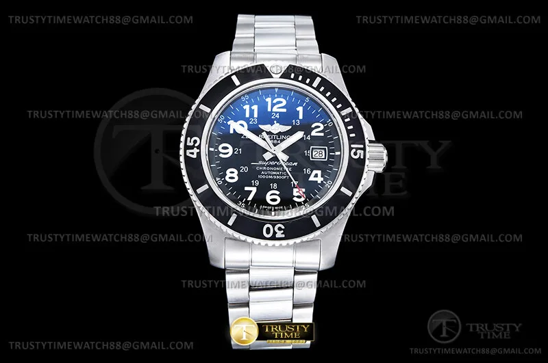 BSW0539B - Superocean 44mm V2 SS/SS Black/Stk TF Asia 2824