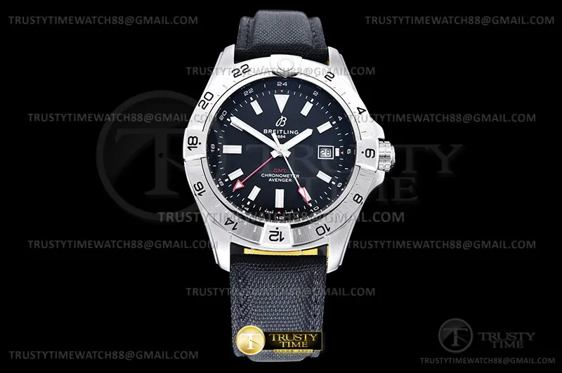 BSW0541A - Avenger GMT 44mm SS/NY/LE Nero/Rosso OXF A2836