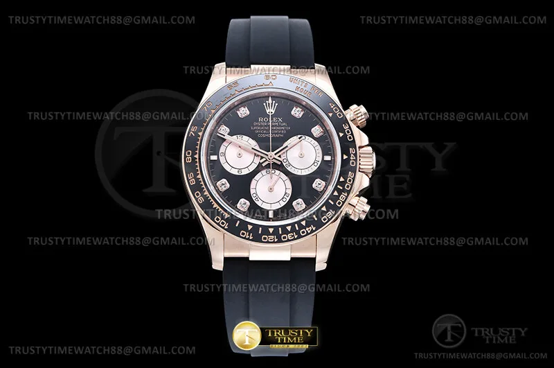 ROLDYT0659C - Daytona 126515 V10 Wt CER RG/RU Blk/Dia QF QF4131