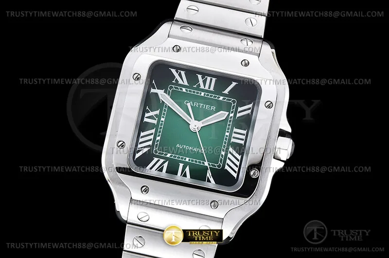 CAR0627 - Santos De Cartier Mens Mid SS/SS G-Green BVF SH-MY