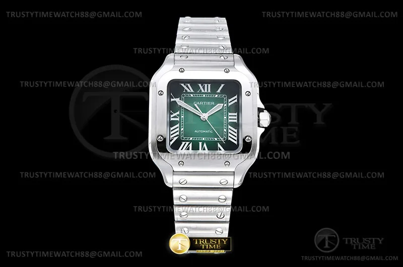 CAR0627 - Santos De Cartier Mens Mid SS/SS G-Green BVF SH-MY