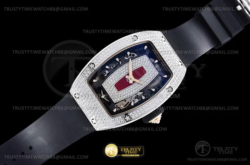 RM0281C - RM07-01 Crested Diam SS/RU Blk/Red Skele ZF CRMA2