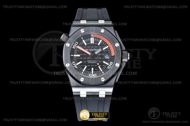 AP0907B - Royal Oak Diver 15707 Blk CER/RU Blk APSF A3120