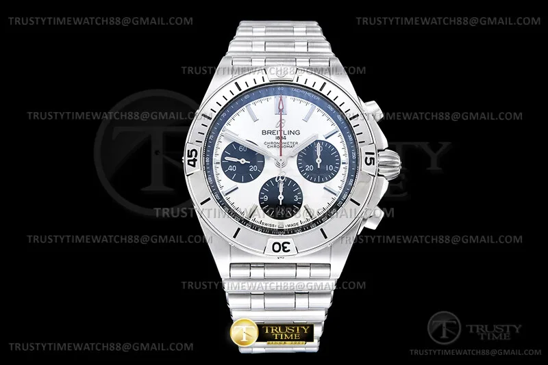 BSW0542B - Chronomat B01 V2 SS/SS Silv/Blk/Stk TF Asia 7750
