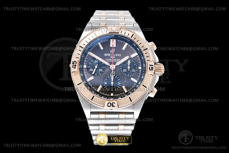 BSW0543C - Chronomat B01 V2 RG/SS Brown/Blk/Stk TF Asia 7750