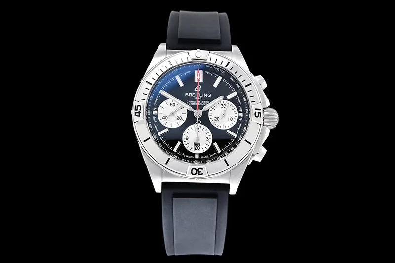 BSW0544A - Chronomat B01 V2 SS/RU Blk/Silv/Stk TF Asia 7750