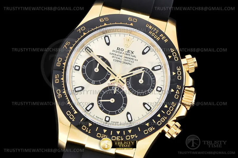 ROLDYT0674B - Daytona 116518 Wt YG/RU YG/Blk/Stk QF V11 SH4130