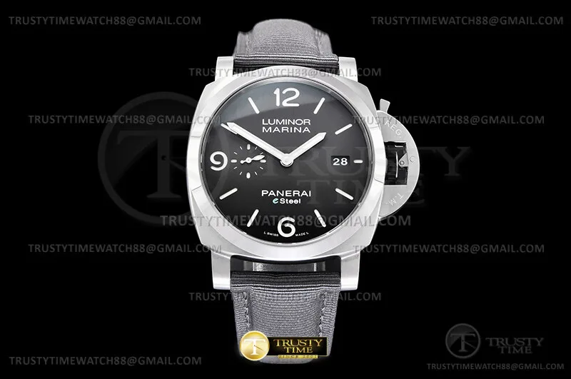 PN1358VNY - PAM1358 Lum. Marina eSteel 44mm SS/NY gris VSF P9010