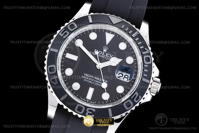 ROLYM266A - YachtMaster 226659 42mm 316F SS/RU Blk EWE A3235