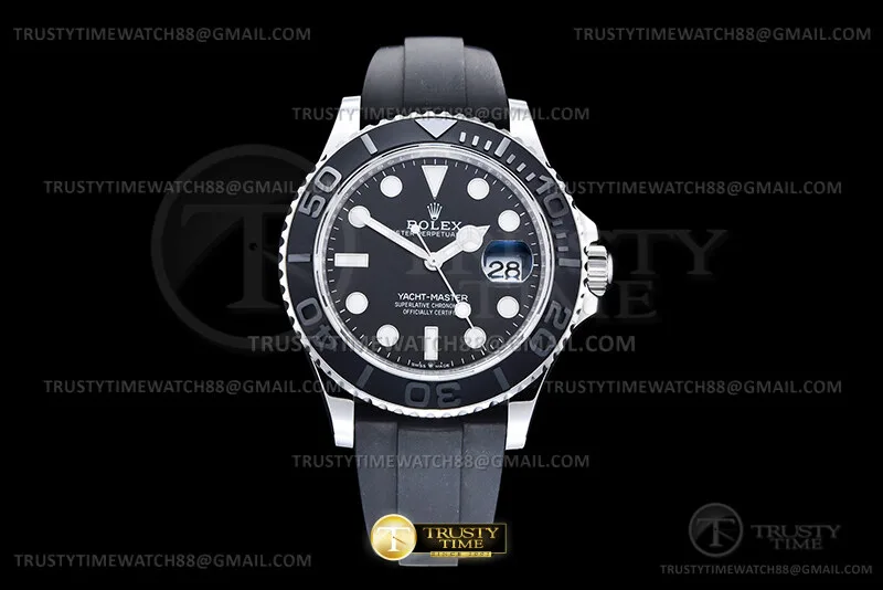 ROLYM266A - YachtMaster 226659 42mm 316F SS/RU Blk EWE A3235