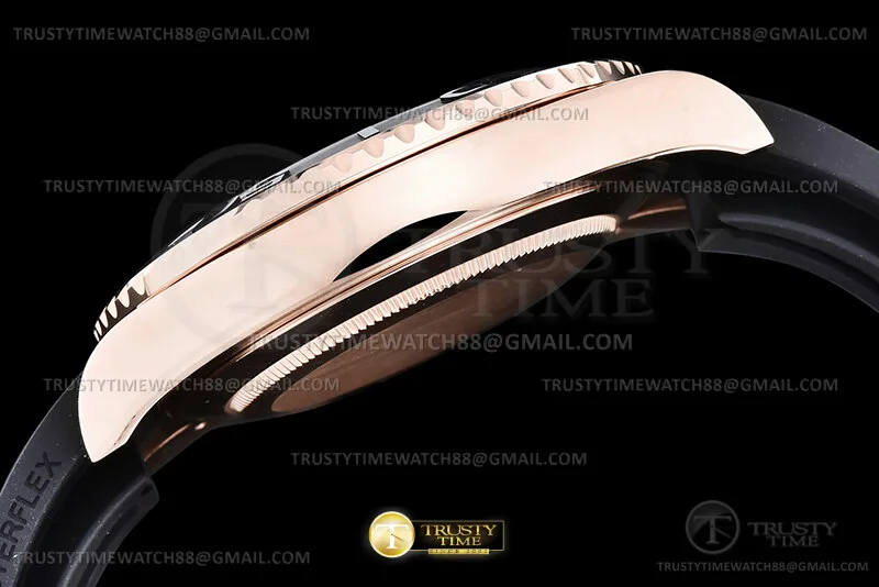 ROLYM266D - YachtMaster 126655 40mm 316F RG/RU Blk EWE A3235