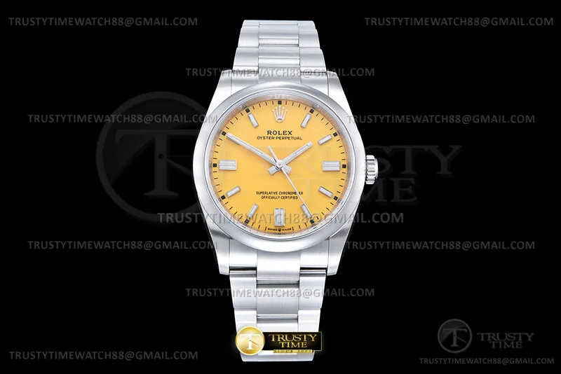ROYP044C - Oyster Pert. 36mm 126000 SS/SS Yellow EWE A3230