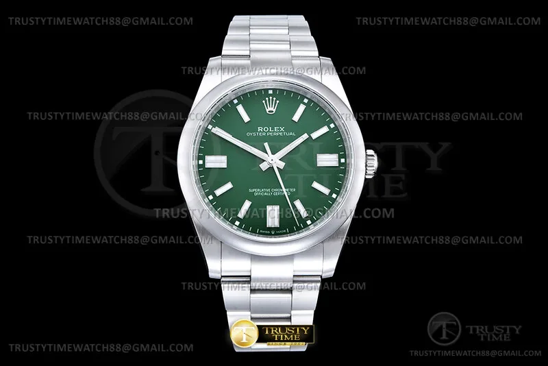 ROYP045B - Oyster Pert. 41mm 124300 SS/SS Verde EWE A3230