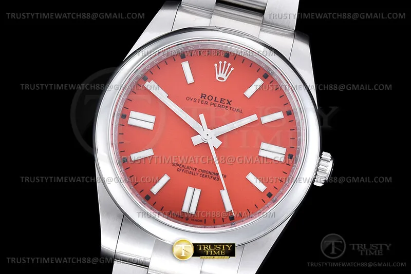 ROYP045D - Oyster Pert. 41mm 124300 SS/SS Red EWE A3230