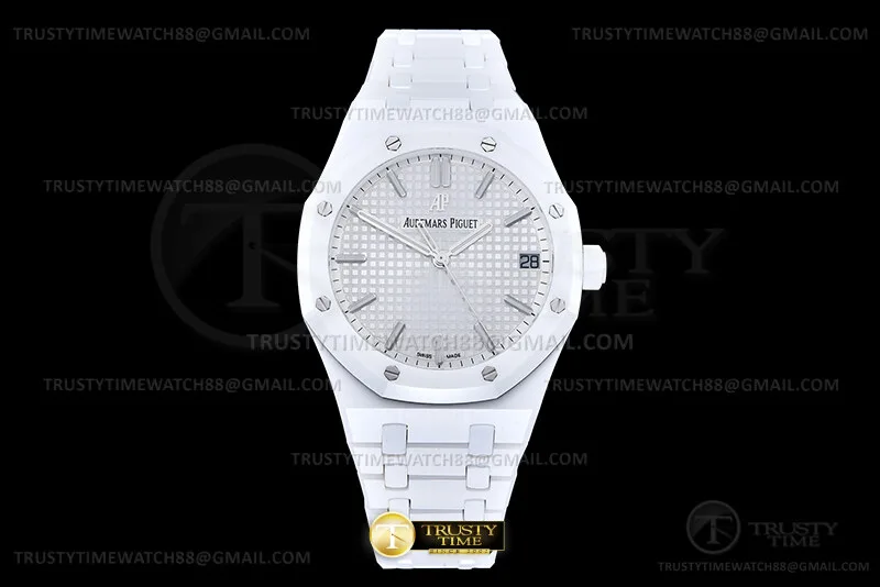 AP0908A - Royal Oak 41mm 15500 Wht CER/CER Silv APSF A4302
