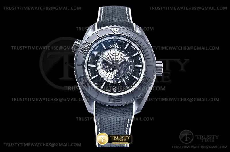 OMG0901 - Planet Ocean Worldtimer 45.5mm CER/RU Black VSF A8938