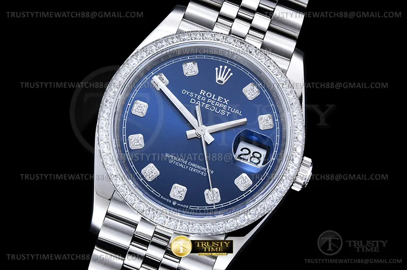 RDJ0470A - DJ 36mm Jub Dia 904L SS/SS Blue/Dia VSF VS3235