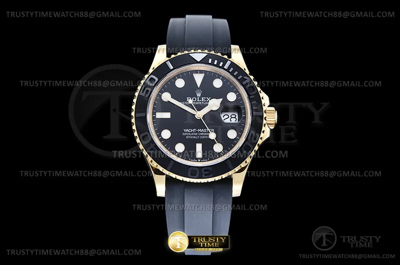 ROLYM269B - YachtMaster 226658 42mm Wt YG/RU Blk QF QF3235