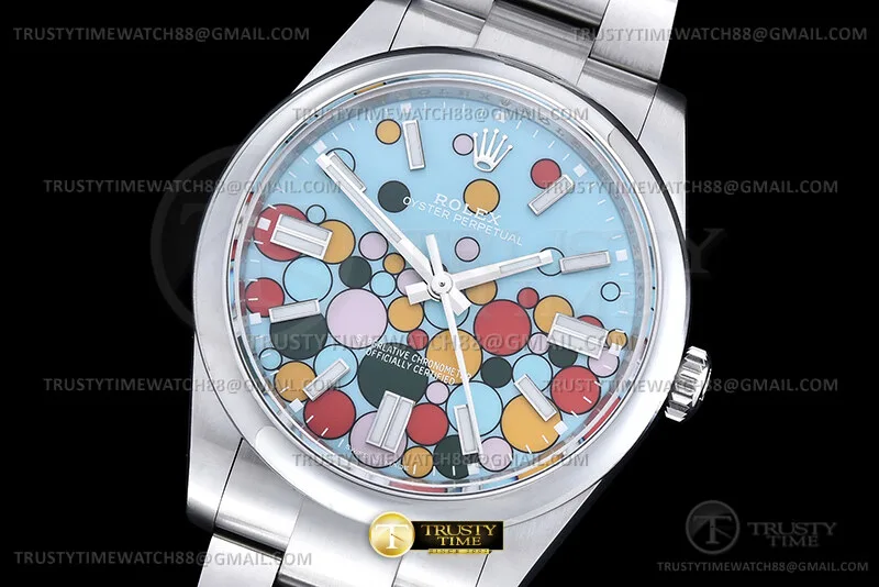 ROYP049D - Oyster Pert 41mm 124300 SS/SS Bubbles VSF V2 VS3230