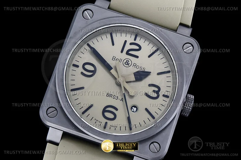 BR150 - Bell Ross BR03-A Military 41mm CER/RU K.Grn WMF MY9015