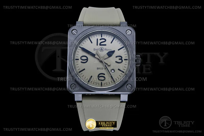 BR150 - Bell Ross BR03-A Military 41mm CER/RU K.Grn WMF MY9015