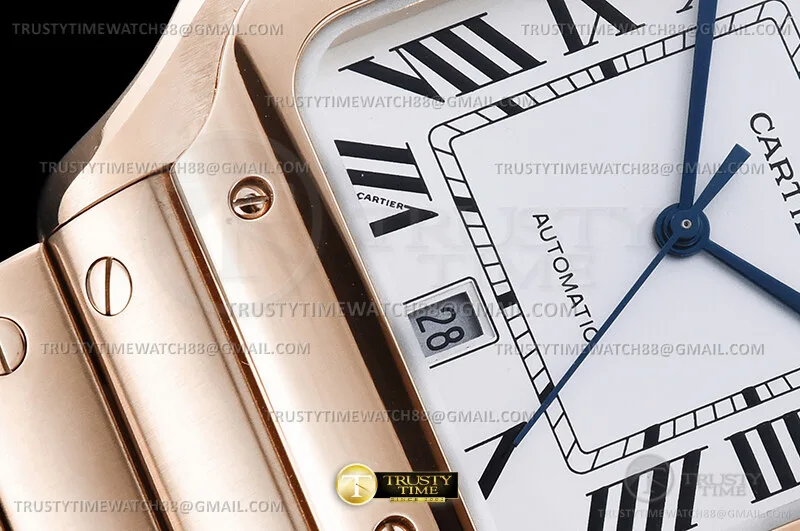 CAR0628C - Santos De Cartier Large 40mm RG/RG Wht AF MY9015