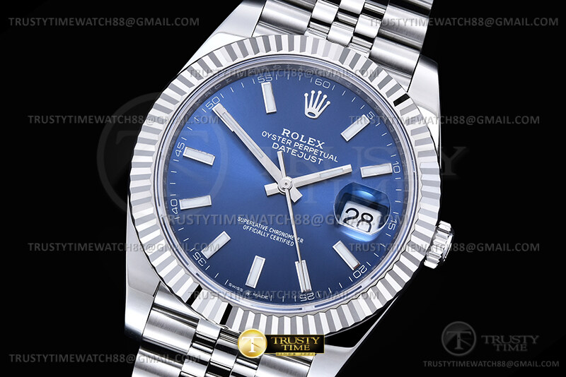 R2DJ0500F - DJ2 41mm Jub Flt 904L SS/SS Blu/Stk SEEK SH3235