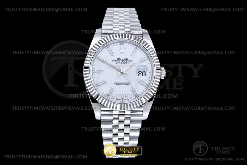 R2DJ0500A - DJ2 41mm Jub Flt 904L SS/SS Wht/Stk SEEK VR3235v3