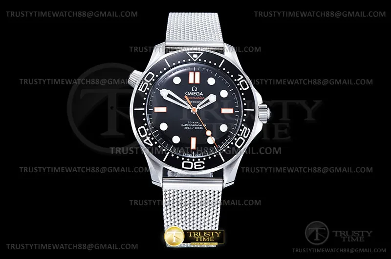 OMG0913 - Seamaster 300m SS/SS S-Black/Org VSF V4 VS8806