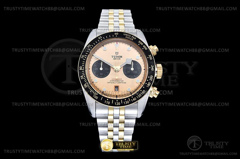 TUD120A - Black Bay Chrono S&G 79363N YG/SS YG/Blk BLS A7750