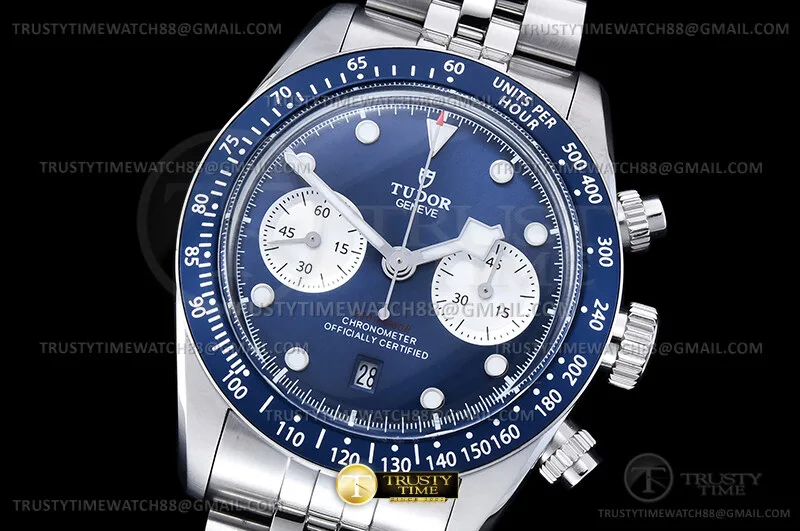 TUD121D - Black Bay Chrono Jub M79360N SS/SS Blue/Silv BLS A7750