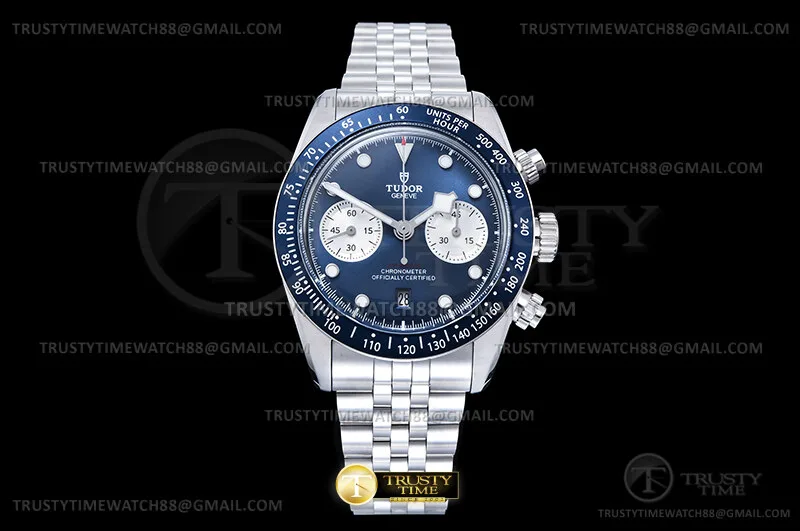 TUD121D - Black Bay Chrono Jub M79360N SS/SS Blau/Silv BLS A7750
